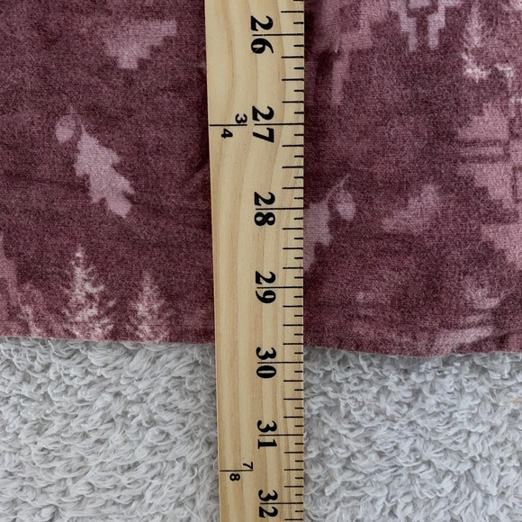 Cabelas Shirt Womens Large Purple Aztec Tree Leaf Print Button Up Long‎ Sleeve - Picture 5 of 7